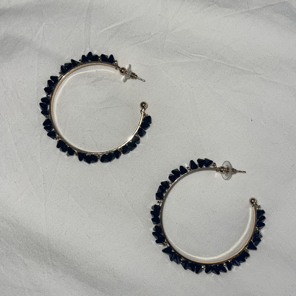 NWOT - black hoops